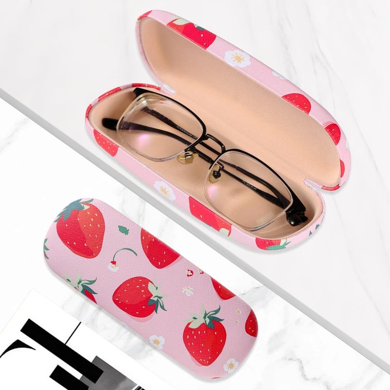 PERFECTSIGHT Store Hard Shell Eyeglasses Case, PU Leather Protective Glasses Case, Cute Eyeglass Case for Women Men Girls - Image 5